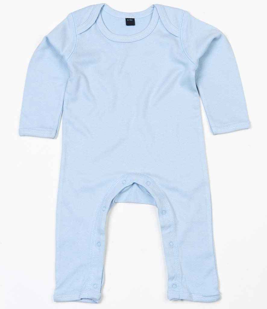 [BZ13 DYB 3-6] BabyBugz Baby Rompersuit (Dusty Blue, 3-6)