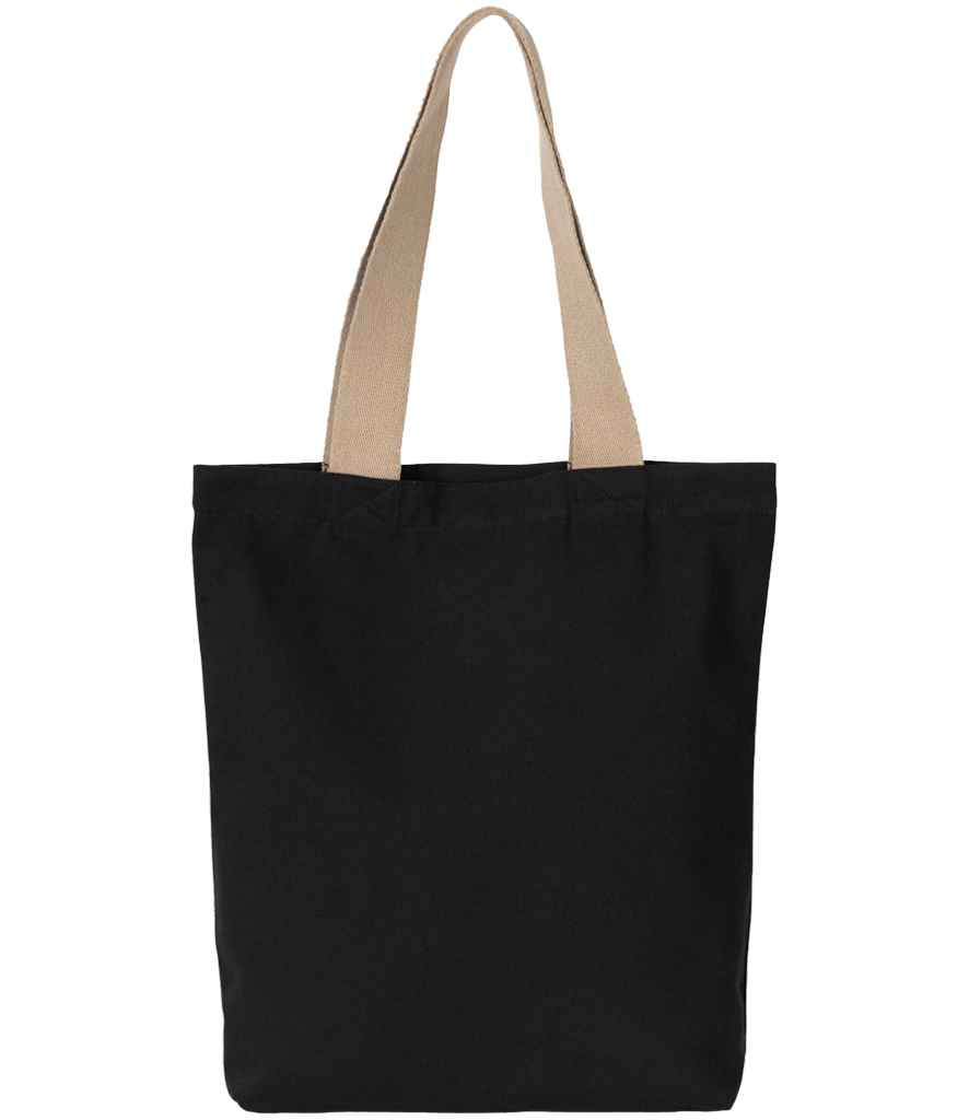 [KI5202 BL/HM ONE] Kimood Recycled Flat-Bottom Shopping Bag (Black Night/Hemp)