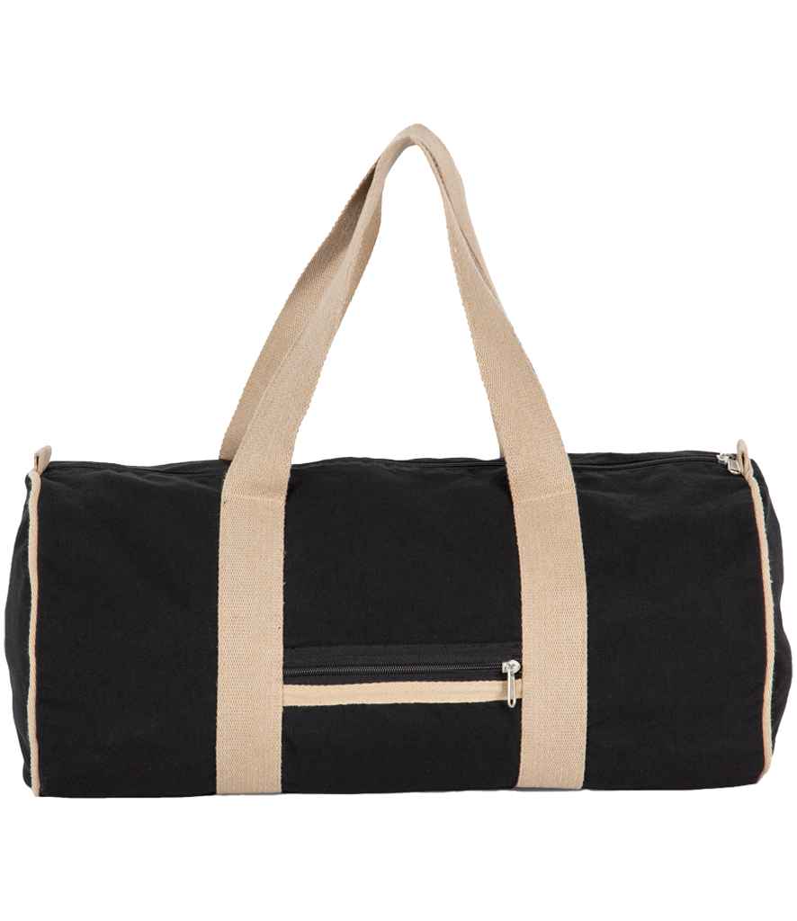 [KI5601 BL/HM ONE] Kimood Recycled Duffel Bag (Black Night/Hemp)