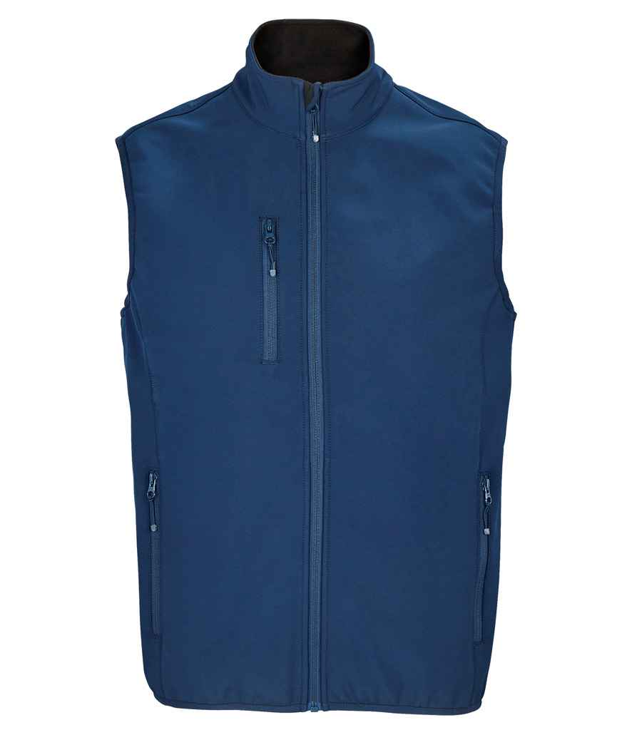 [03825 AYB S] SOL'S Falcon Recycled Soft Shell Bodywarmer (Abyss Blue, S)