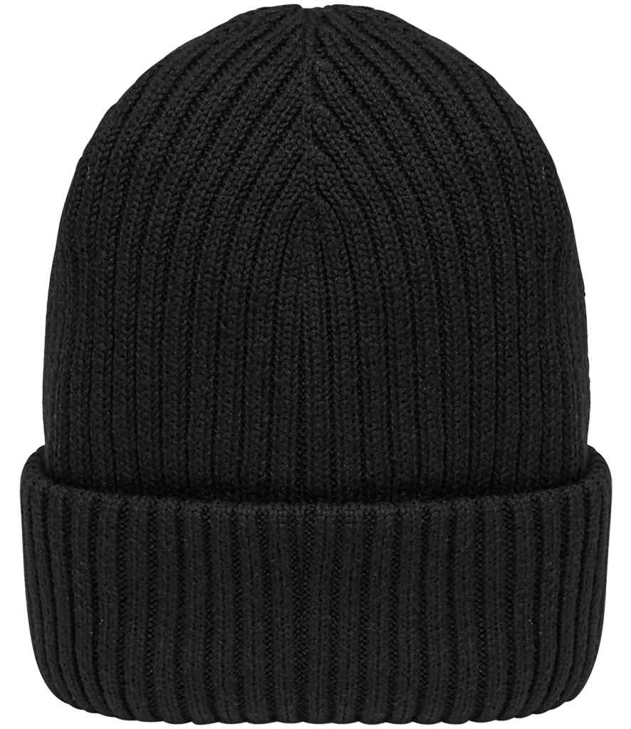 [NS014 BLK ONE] Native Spirit Wide Cuffed Beanie (Black)