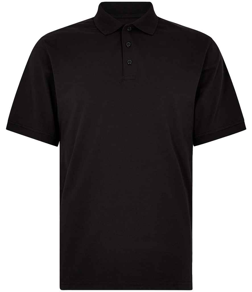 [K412 BLK S] Kustom Kit Regular Fit Superwash® 60°C Jersey Polo Shirt (Black, S)