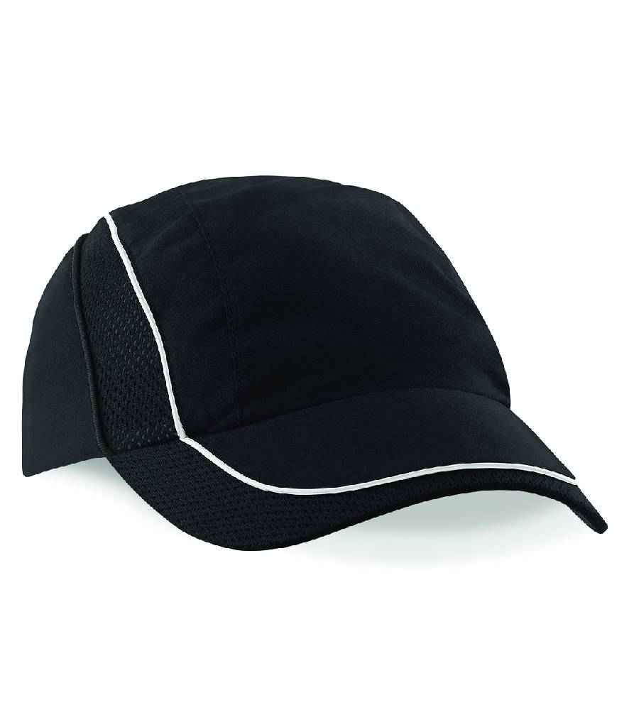 [BB182 BLK ONE] Beechfield Coolmax® Flow Mesh Cap (Black)