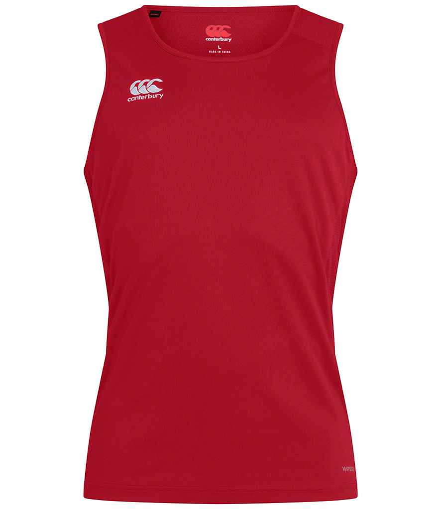 [CN261 FGR S] Canterbury Club Dry Singlet (Flag Red, S)