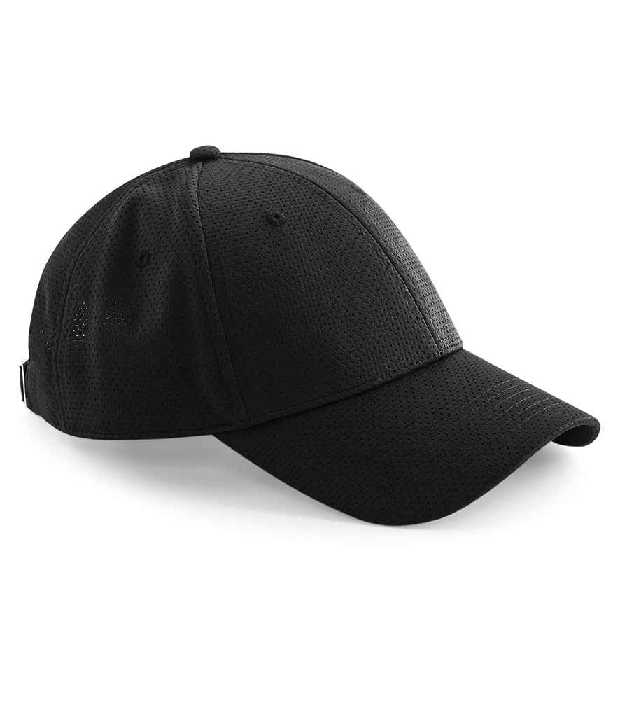 [BB196 BLK ONE] Beechfield Air Mesh 6 Panel Cap (Black)