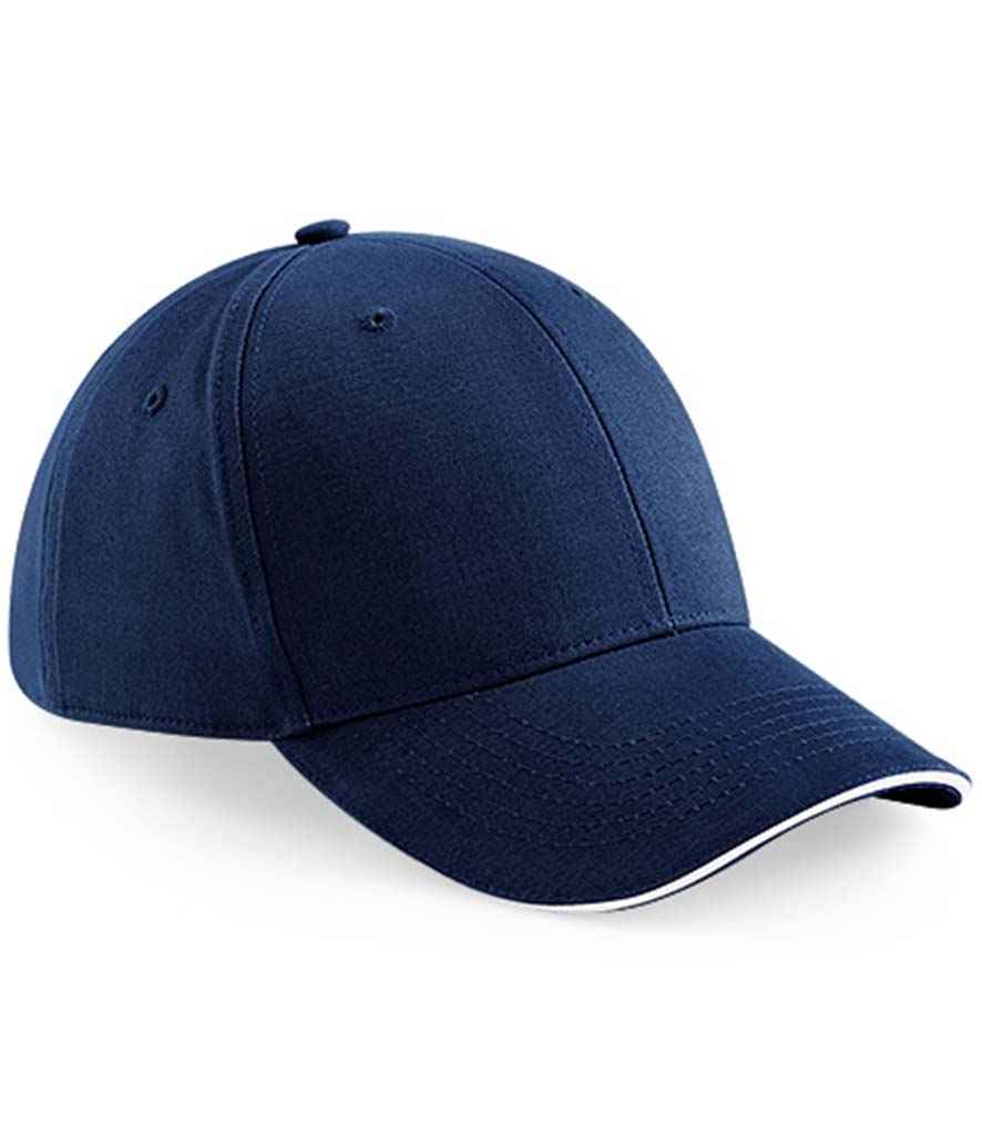 [BB20 FN/WH ONE] Beechfield Athleisure 6 Panel Cap (French Navy/White)