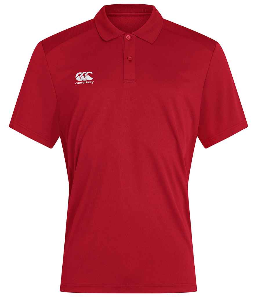 [CN263 FGR S] Canterbury Club Dry Polo Shirt (Flag Red, S)