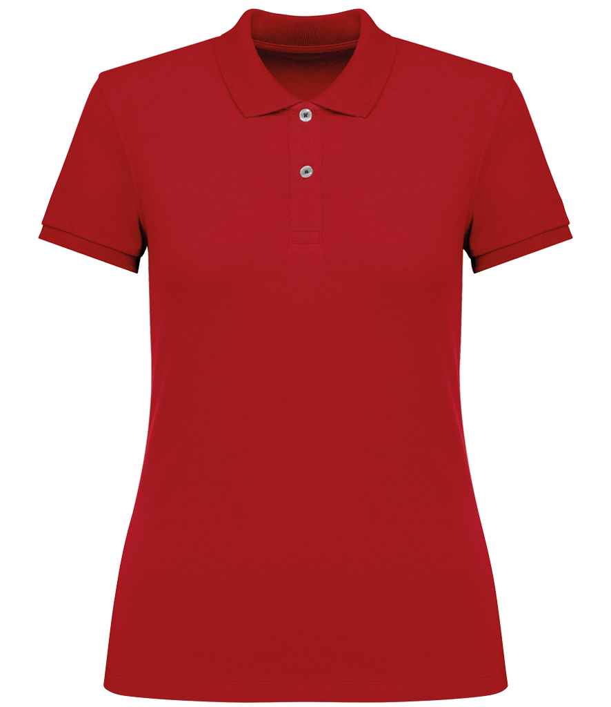 [NS208 POP XS] Native Spirit Ladies Piqué Polo Shirt (Poppy Red, XS)