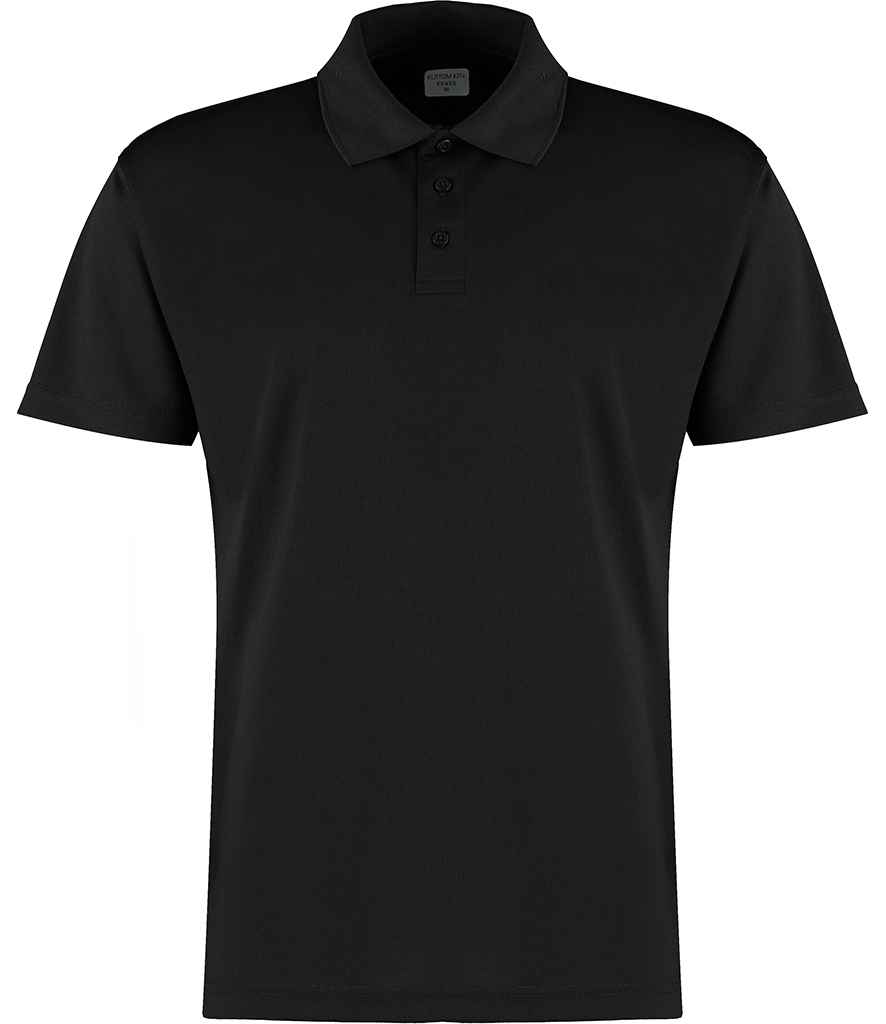 [K455 BLK XS] Kustom Kit Cooltex® Plus Micro Mesh Polo Shirt (Black, XS)