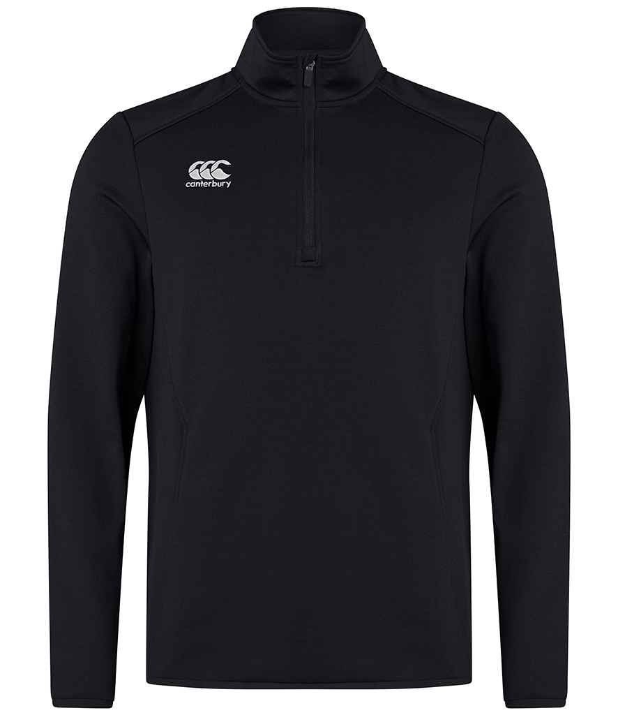 [CN267 BLK S] Canterbury Club Zip Neck Mid Layer Training Top (Black, S)