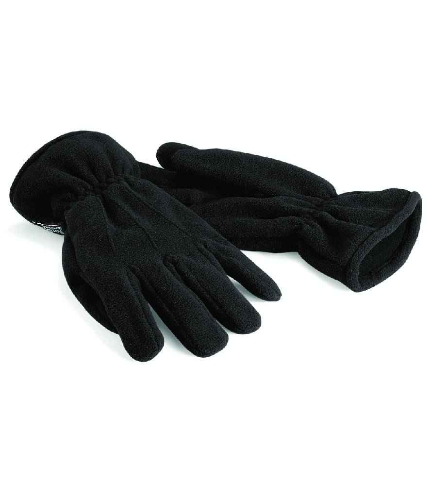 [BB295 BLK S/M] Beechfield Suprafleece® Thinsulate™ Gloves (Black, S/M)