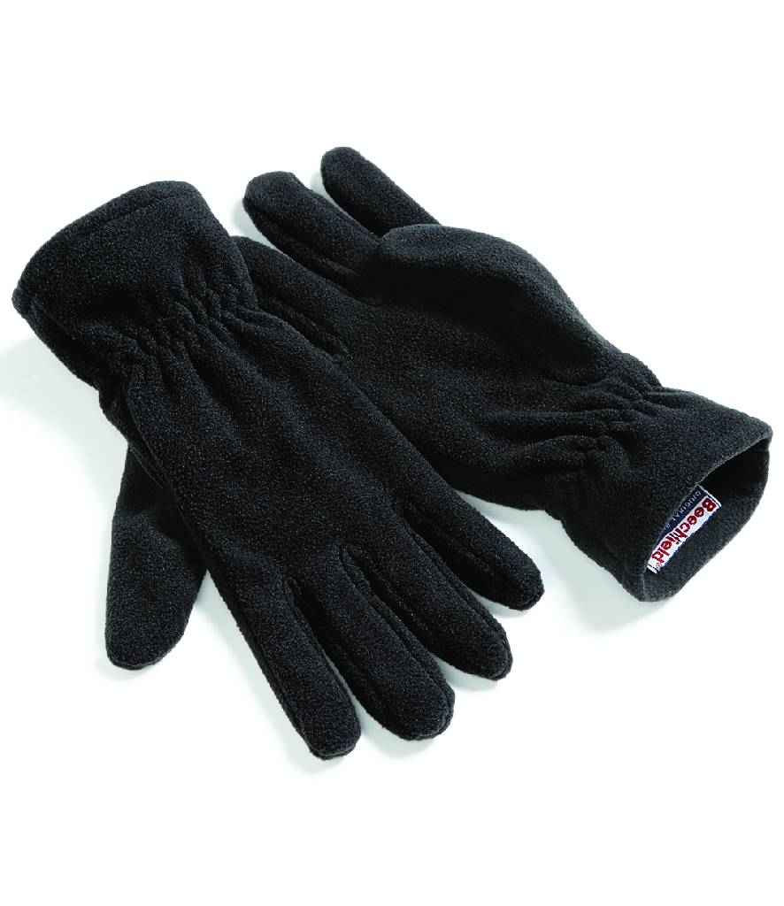 [BB296 BLK S] Beechfield Suprafleece® Alpine Gloves (Black, S)