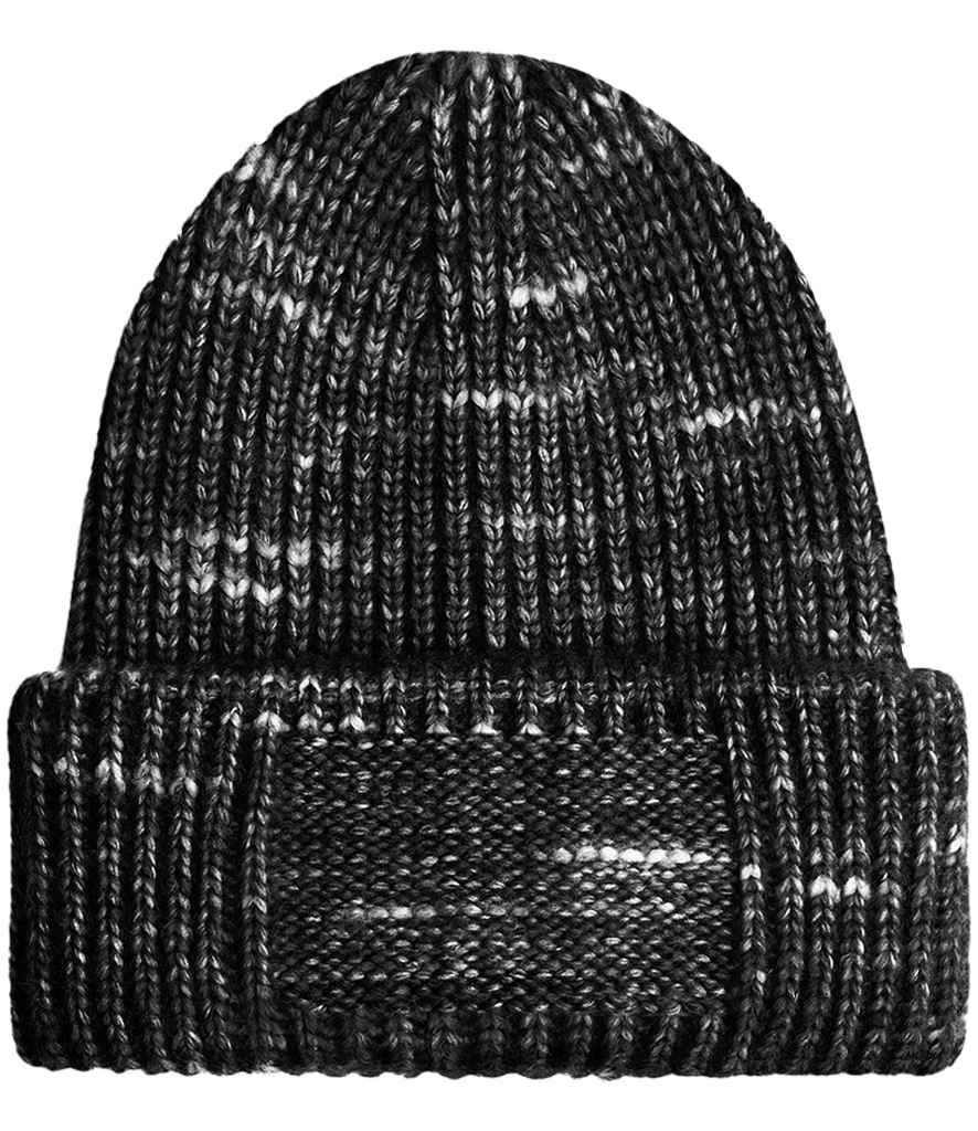 [BB330R MNH ONE] Beechfield Chunky Knitted Patch Beanie (Midnight Haze)