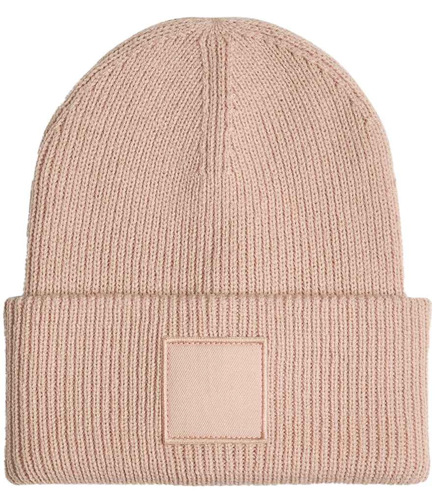 [BB336R PCH ONE] Beechfield Deep Cuff Tonal Patch Beanie (Peach)