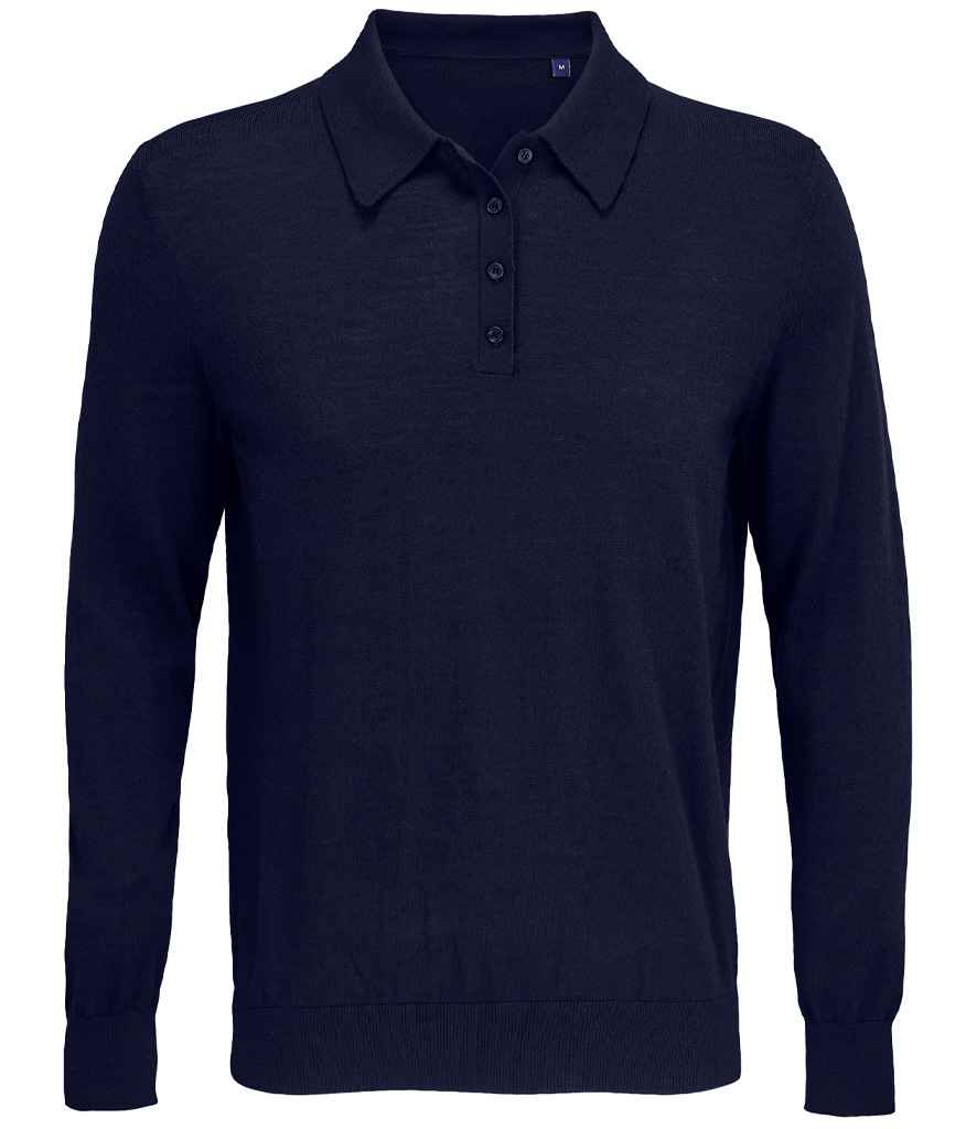 [03986 NGT S] NEOBLU Stefan Polo Collar Sweater (Night Blue, S)