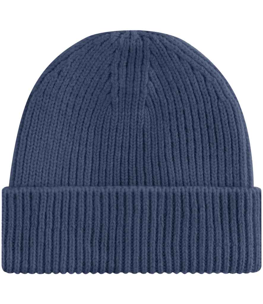 [BB380 STB ONE] Beechfield Engineered Knit Ribbed Beanie (Steel Blue)