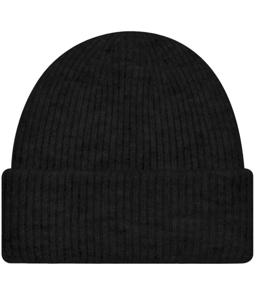 [BB386 BCM ONE] Beechfield Cosy Ribbed Beanie (Black Marl)