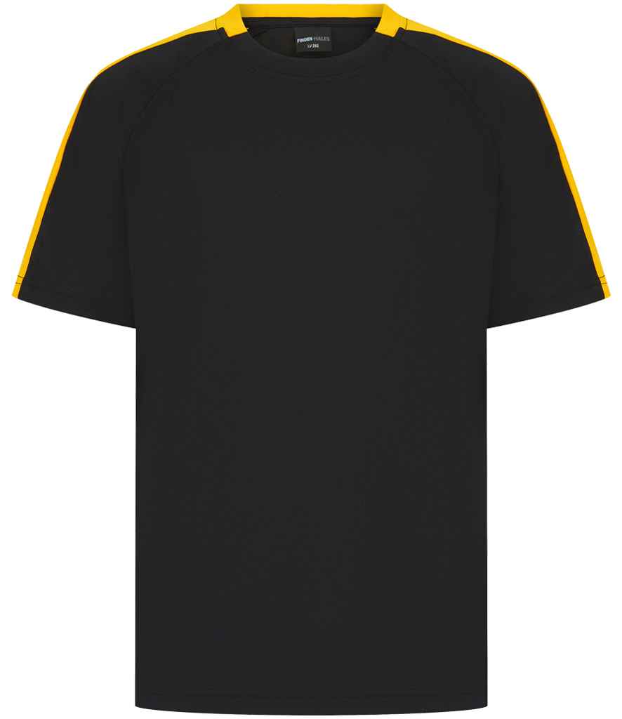 [LV292 BK/GO 3-4] Finden + Hales Kids Team T-Shirt (Black/Gold, 3-4)