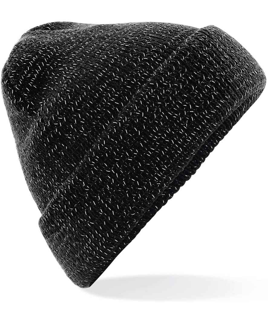 [BB407 BLK ONE] Beechfield Reflective Beanie (Black)