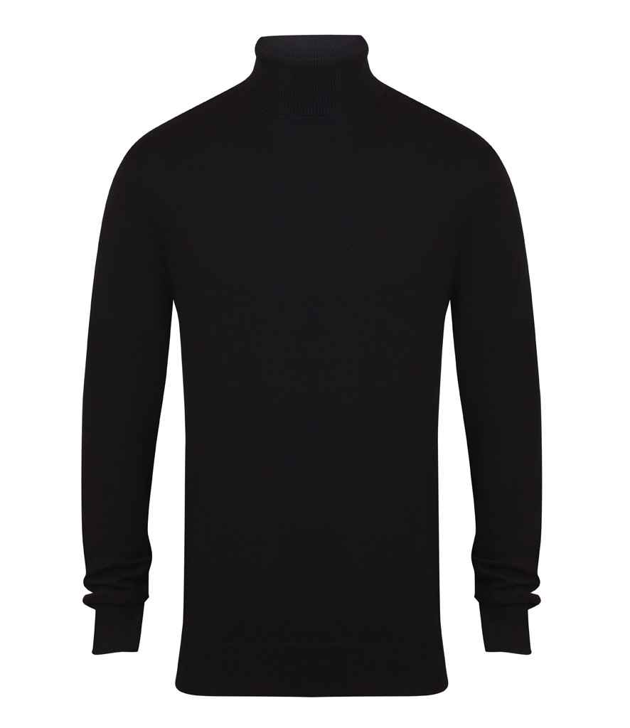 [H727 BLK XS] Henbury Roll Neck Sweater (XS)