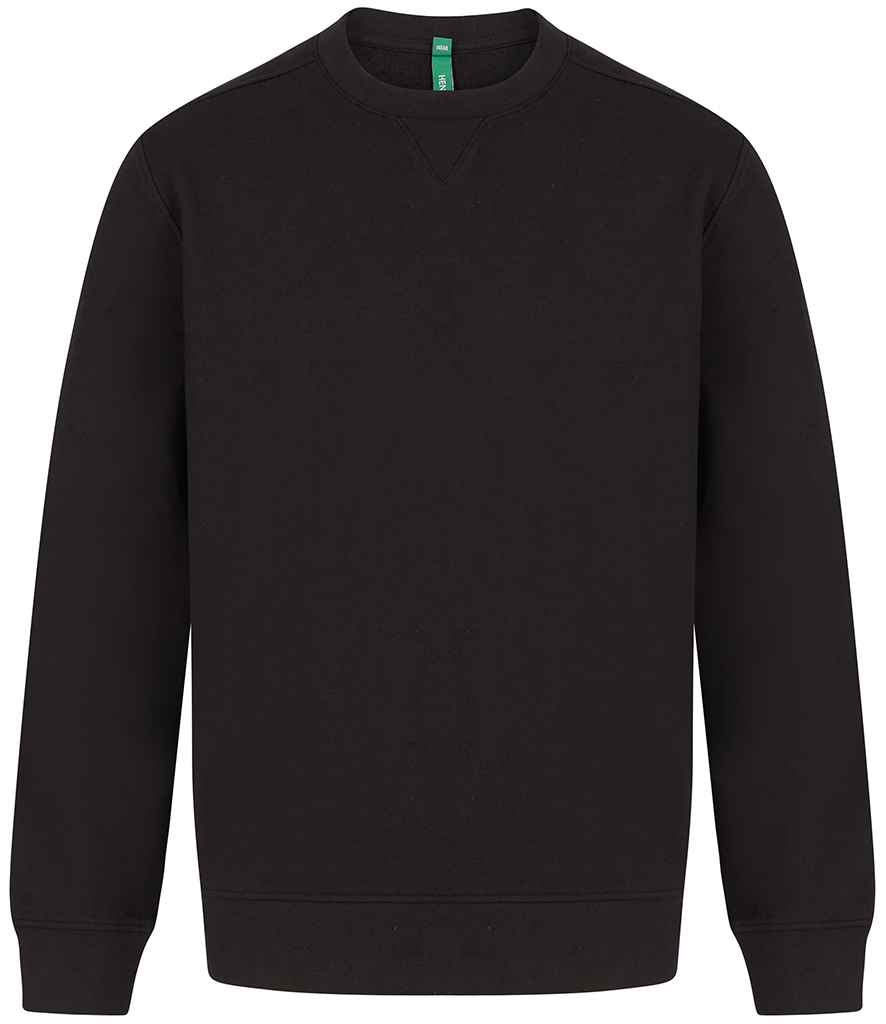 [H840 BLK XS] Henbury Unisex Sustainable Sweatshirt (Black, XS)