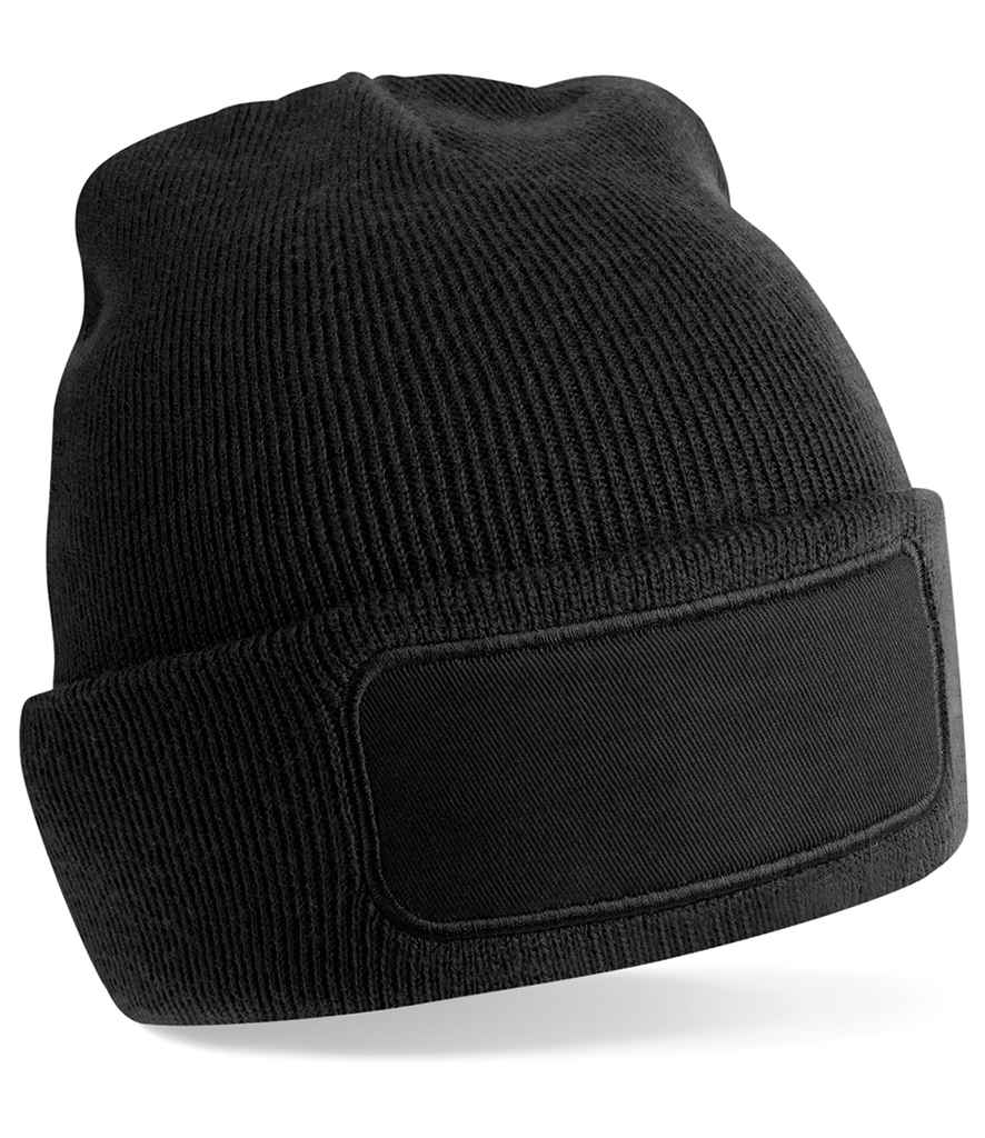 [BB445R BLK ONE] Beechfield Recycled Original Patch Beanie (Black)
