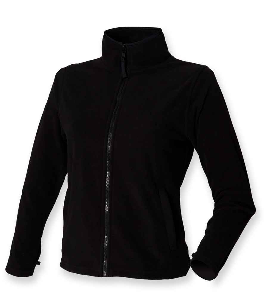 [H851 BLK 10] Henbury Ladies Micro Fleece Jacket (Black, 10)