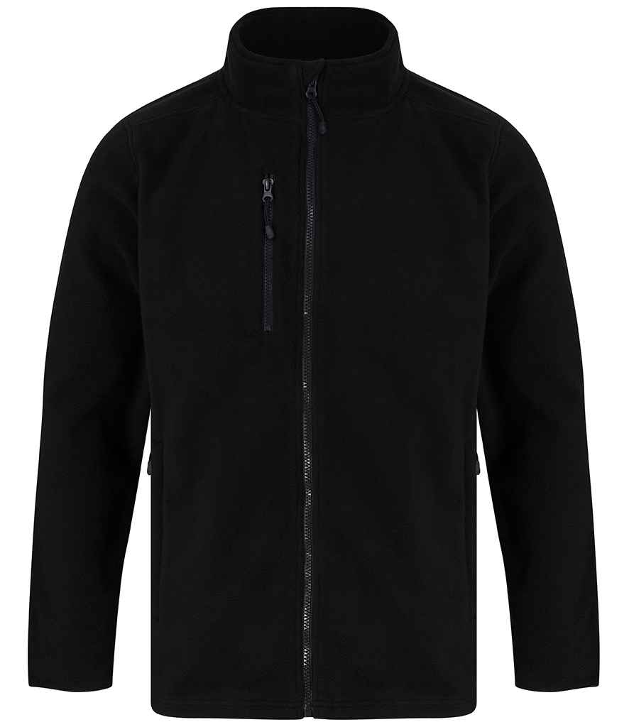 [H860 BLK XS] Henbury Recycled Polyester Micro Fleece Jacket (Black, XS)