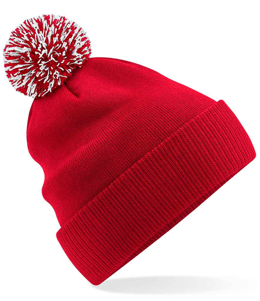 [BB450R CS/WH ONE] Beechfield Recycled Snowstar® Beanie (Classic Red/White)