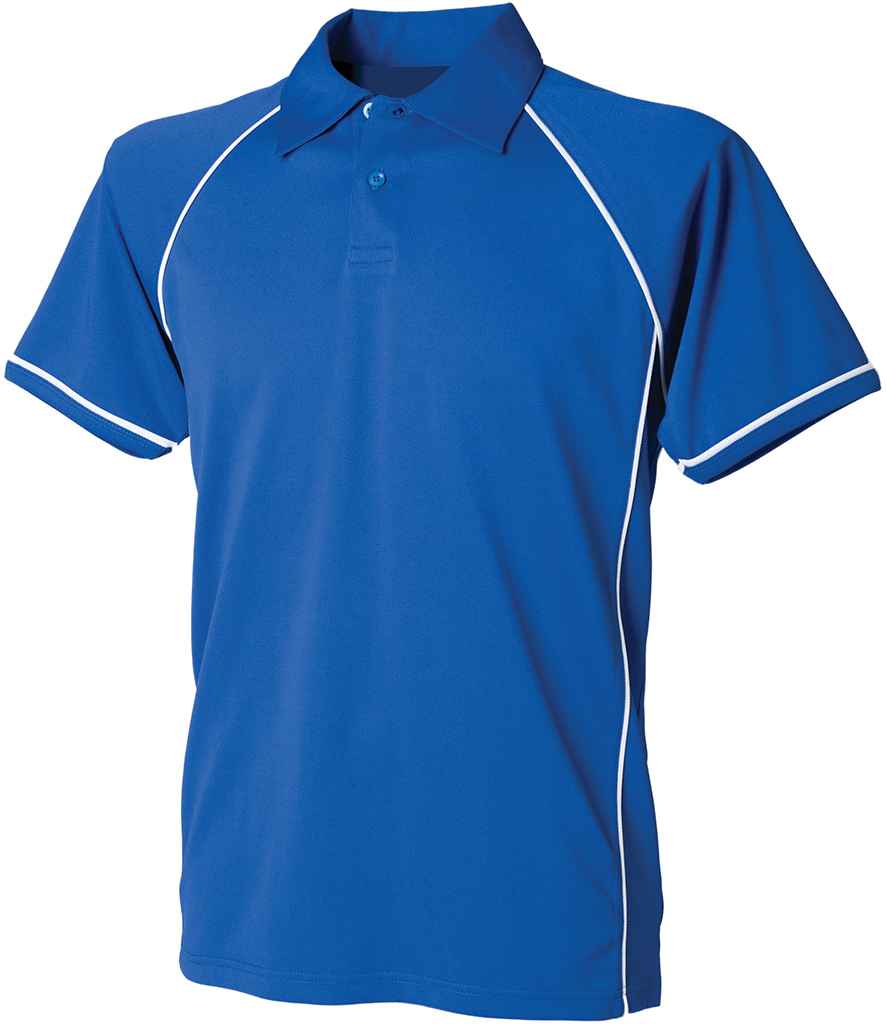 Finden + Hales Kids Performance Piped Polo Shirt (Royal Blue/White, 3-4)