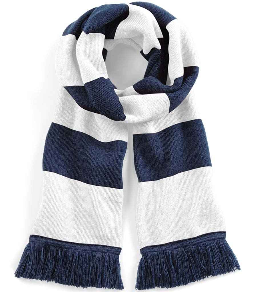 [BB479 FN/WH ONE] Beechfield Stadium Scarf (French Navy/White)