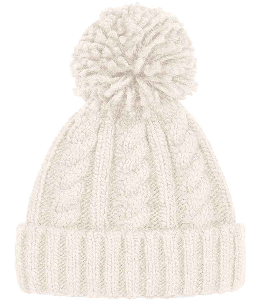 [BB480 OAT ONE] Beechfield Cable Knit Melange Beanie (Oatmeal)
