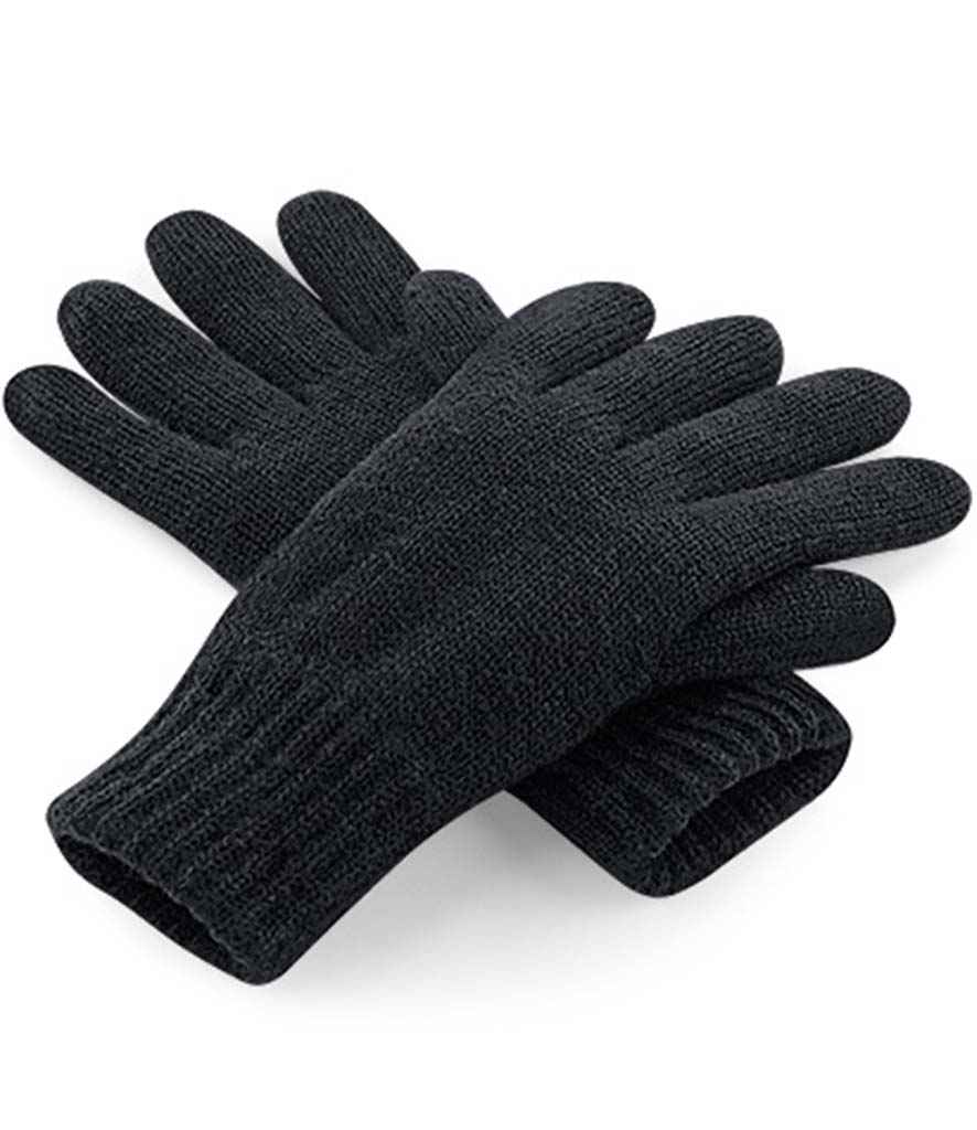 [BB495 BLK S/M] Beechfield Classic Thinsulate™ Gloves (Black, S/M)