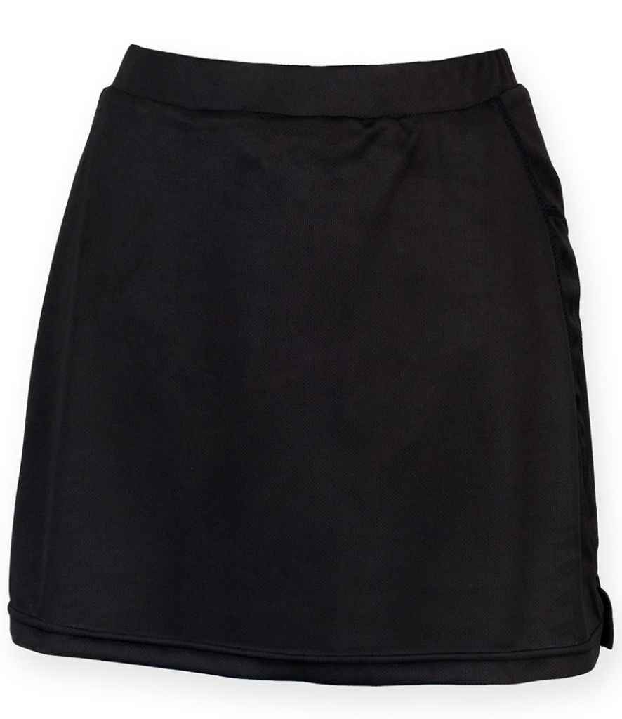[LV833 BLK XS/8] Finden + Hales Ladies Skort (Black, XS/8)