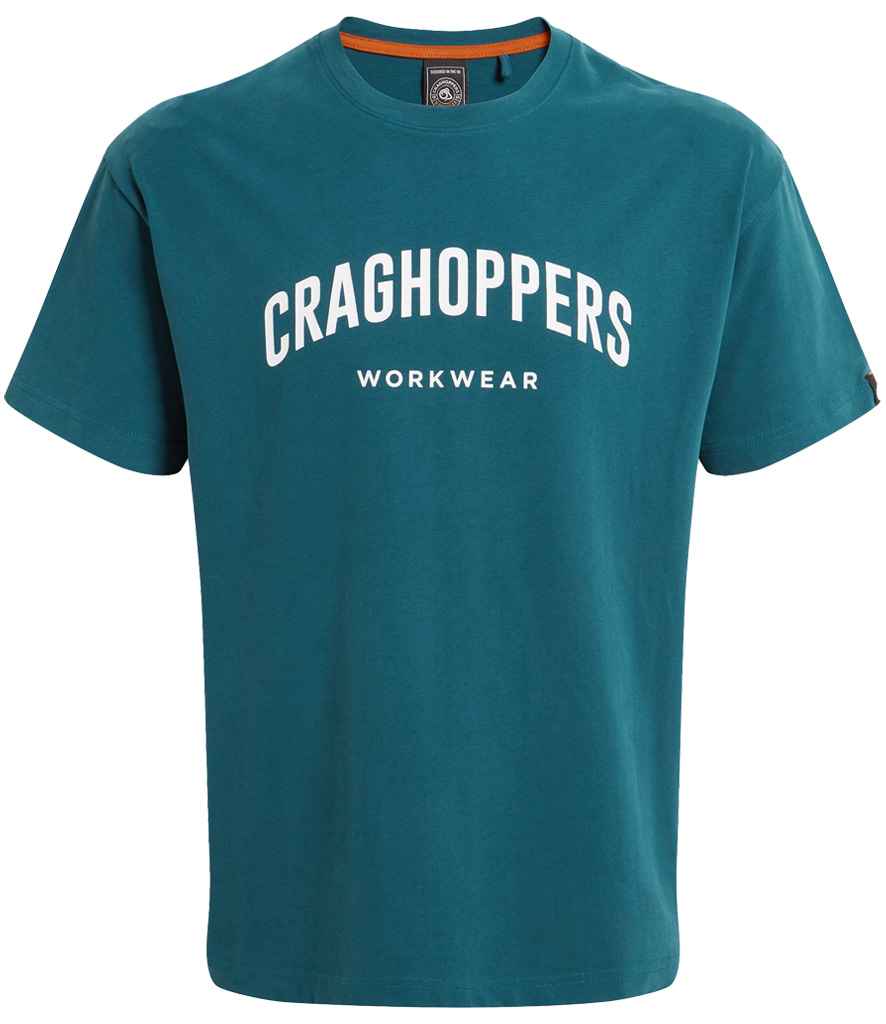 [CR702 DAB S] Craghoppers Workwear Batley T-Shirt (Dark Aegean Blue, S)
