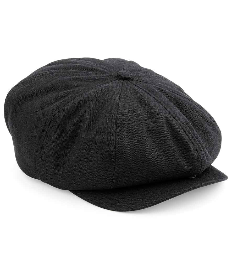 [BB624 BLK S/M] Beechfield Newsboy Cap (S/M)