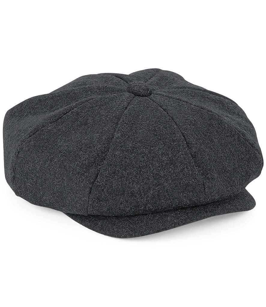 [BB629 CHM S/M] Beechfield Melton Wool Baker Boy Cap (S/M)