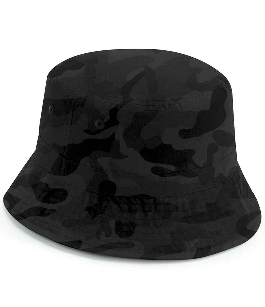 [BB84R MDC S/M] Beechfield Recycled Polyester Bucket Hat (Midnight Camo, S/M)