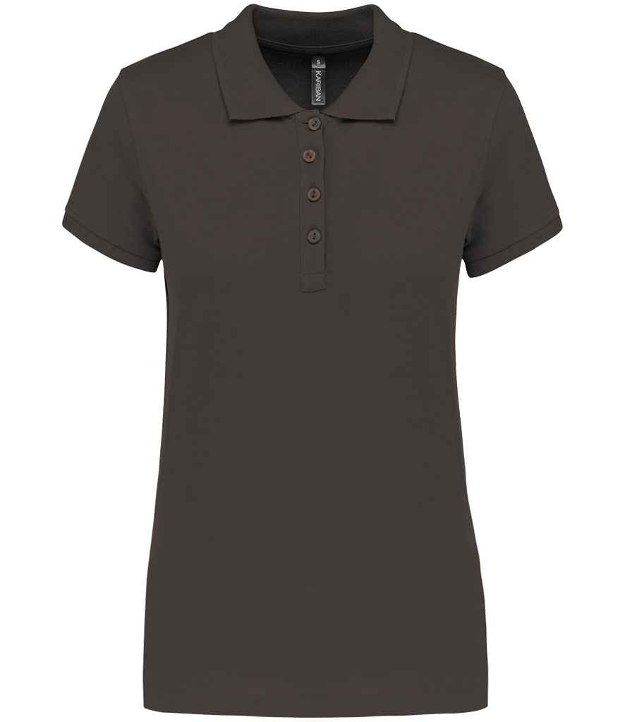 [KB255 DGY XS] Kariban Ladies Short Sleeve Piqué Polo Shirt (Dark Grey, XS)
