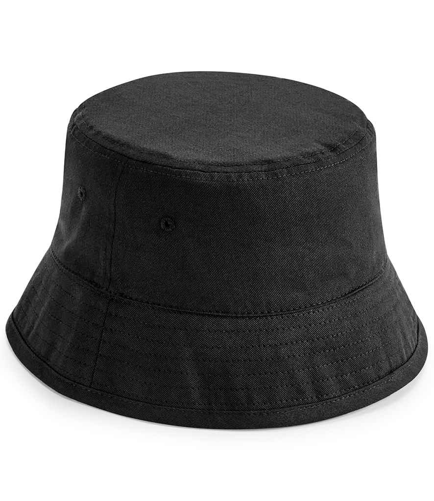 [BB90N BLK S/M] Beechfield Organic Cotton Bucket Hat (Black, S/M)
