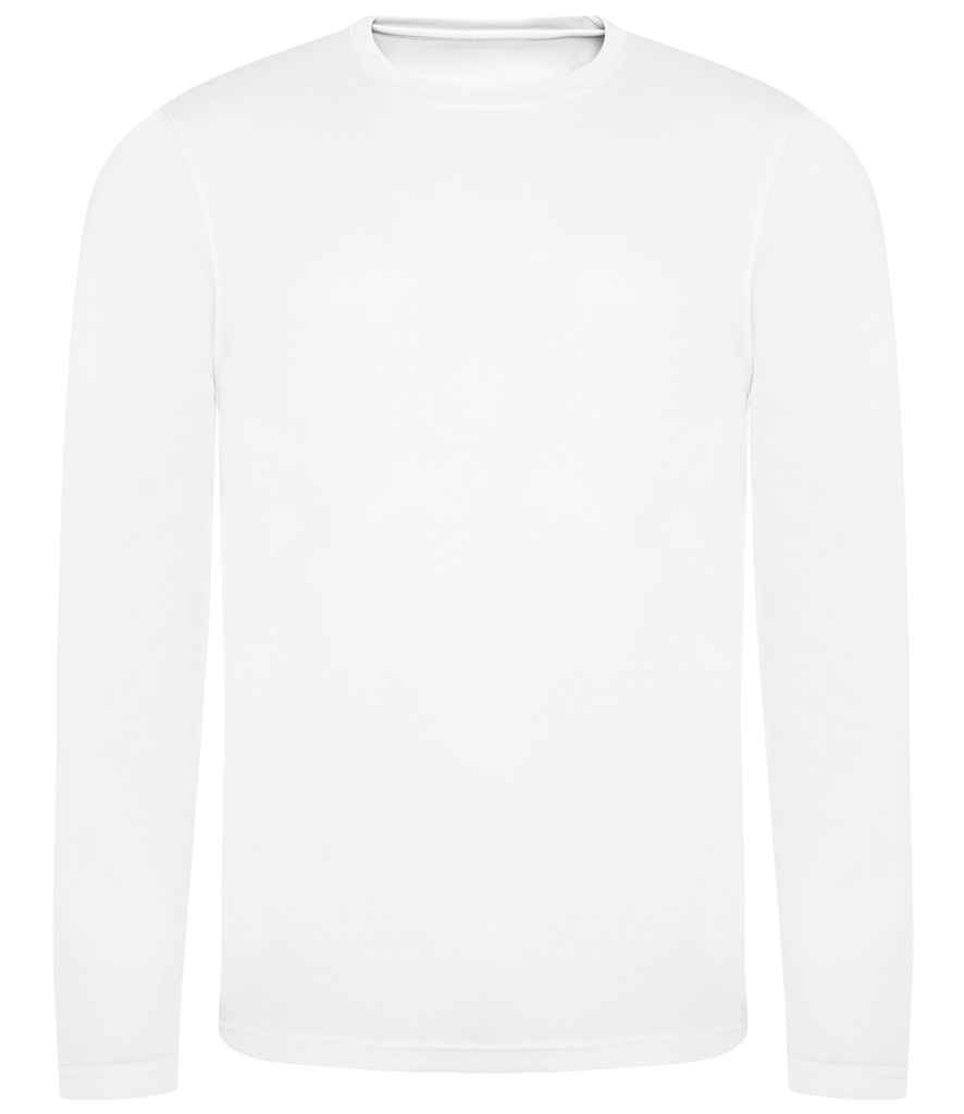[JC002 ACW S] AWDis Cool Long Sleeve Wicking T-Shirt (Arctic White, S)