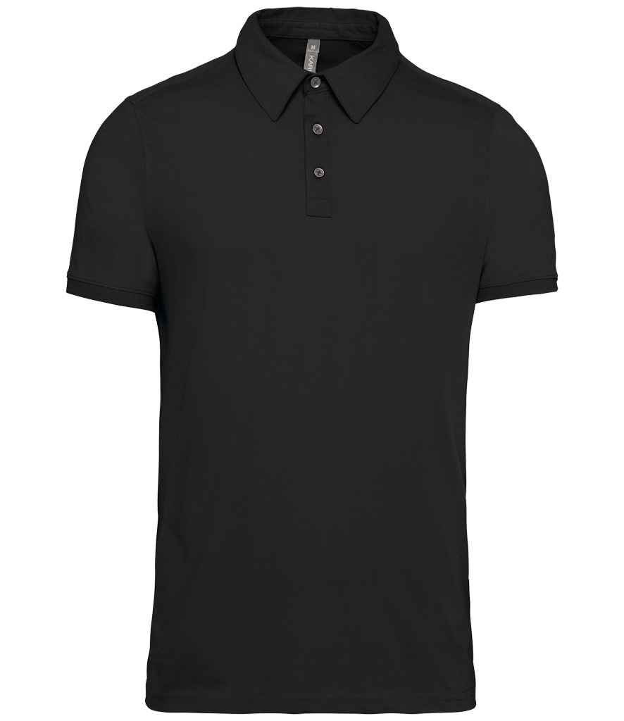 [KB262 BLK S] Kariban Jersey Polo Shirt (Black, S)