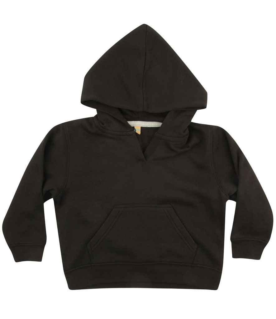 [LW02T BLK 3-4] Larkwood Baby/Toddler Hooded Sweatshirt (Black, 3-4)
