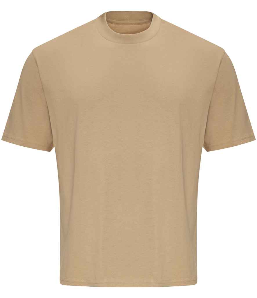 [JT009 DSN S] AWDis Unisex Oversize 100 T-Shirt (Desert Sand, S)