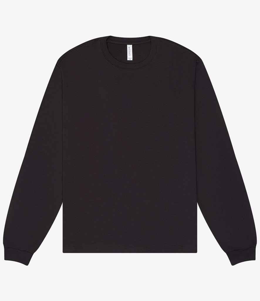 [CV3511 DGY XS] Canvas Unisex Heavyweight Long Sleeve Boxy T-Shirt (Dark Grey, XS)
