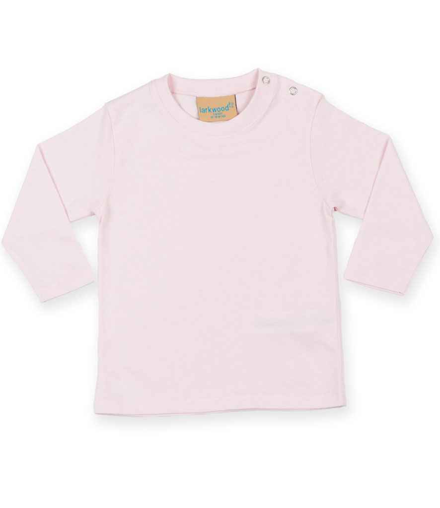 [LW21T PPN 0-6] Larkwood Baby/Toddler Long Sleeve T-Shirt (Pale Pink, 0-6)