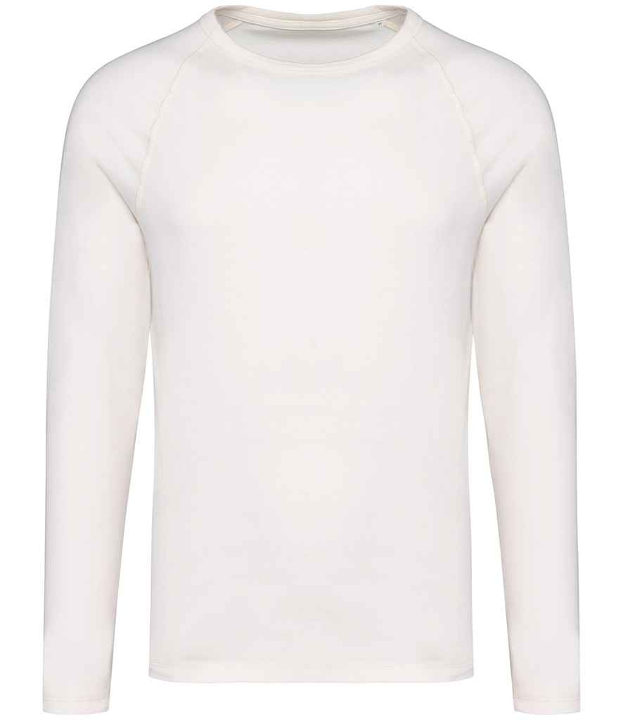 [NS338 WIV XS] Native Spirit Raglan Long Sleeve Washed T-Shirt (Washed Ivory, XS)