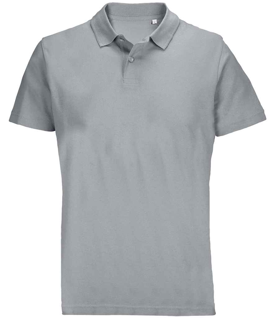 [04502 PGE S] SOL'S Unisex Pulse Twin Piqué Polo Shirt (Pure Grey, S)