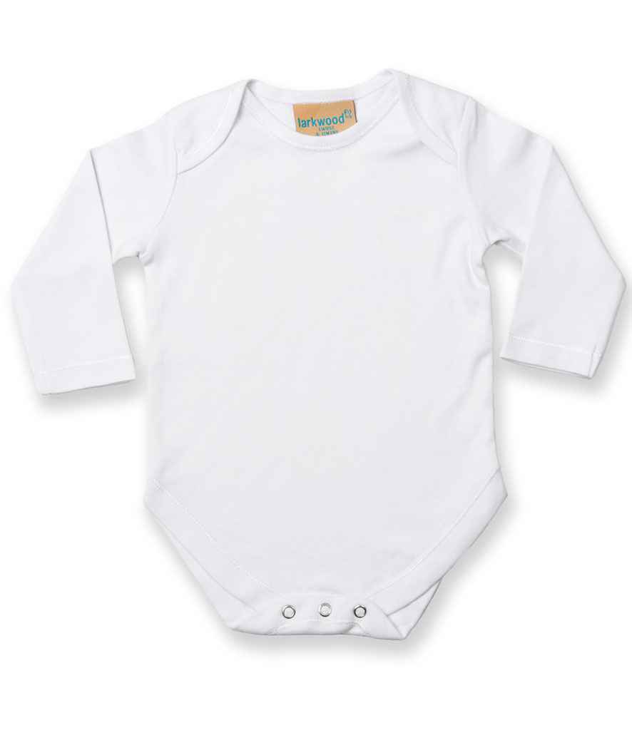 [LW52T WHI 0-3] Larkwood Long Sleeve Baby Bodysuit (0-3)