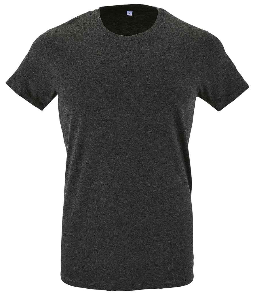 [10553 CHM XS] SOL'S Regent Fit T-Shirt (Charcoal Marl, XS)